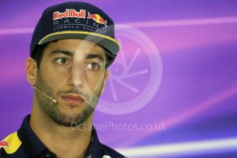 World © Octane Photographic Ltd. F1 German GP FIA Drivers’ Press Conference, Hockenheim, Germany. Thursday 28th July 2016. Red Bull Racing – Daniel Ricciardo. Digital Ref : 1657LB1D7727
