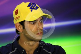 World © Octane Photographic Ltd. F1 German GP FIA Drivers’ Press Conference, Hockenheim, Germany. Thursday 28th July 2016. Sauber F1 Team – Felipe Nasr. Digital Ref : 1657LB1D7739
