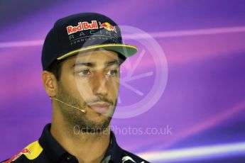 World © Octane Photographic Ltd. F1 German GP FIA Drivers’ Press Conference, Hockenheim, Germany. Thursday 28th July 2016. Red Bull Racing – Daniel Ricciardo. Digital Ref : 1657LB1D7751