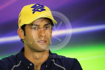 World © Octane Photographic Ltd. F1 German GP FIA Drivers’ Press Conference, Hockenheim, Germany. Thursday 28th July 2016. Sauber F1 Team – Felipe Nasr. Digital Ref : 1657LB1D7767