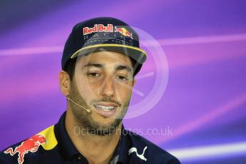World © Octane Photographic Ltd. F1 German GP FIA Drivers’ Press Conference, Hockenheim, Germany. Thursday 28th July 2016. Red Bull Racing – Daniel Ricciardo. Digital Ref : 1657LB1D7772