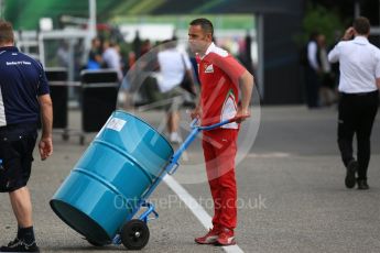 World © Octane Photographic Ltd. Scuderia Ferrari fuel being delivered to Sauber. Friday 29th July 2016, F1 German GP Practice 1, Hockenheim, Germany. Digital Ref : 1659CB5D8929