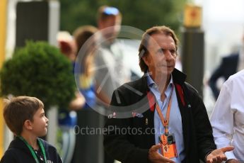 World © Octane Photographic Ltd. Emerson Fittipaldi with grandson Enzo. Friday 29th July 2016, F1 German GP Practice 1, Hockenheim, Germany. Digital Ref : 1659CB5D9029