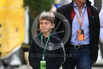 World © Octane Photographic Ltd. Emerson Fittipaldi's young grandson Enzo. Friday 29th July 2016, F1 German GP Practice 1, Hockenheim, Germany. Digital Ref : 1659CB5D9035