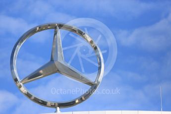 World © Octane Photographic Ltd. Mercedes logo in the sun. Friday 29th July 2016, F1 German GP Practice 1, Hockenheim, Germany. Digital Ref : 1659CB5D9058