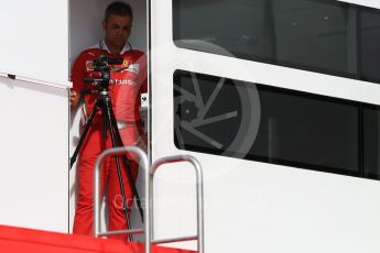 World © Octane Photographic Ltd. Scuderia Ferrari videoing turn 13. Friday 29th July 2016, F1 German GP Practice 1, Hockenheim, Germany. Digital Ref : 1659CB5D9102