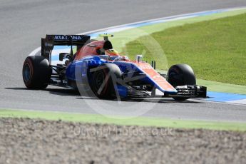 World © Octane Photographic Ltd. Manor Racing MRT05 – Rio Haryanto. Friday 29th July 2016, F1 German GP Practice 1, Hockenheim, Germany. Digital Ref : 1659CB5D9157