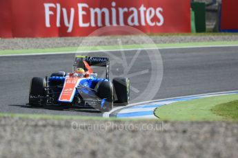 World © Octane Photographic Ltd. Manor Racing MRT05 – Rio Haryanto. Friday 29th July 2016, F1 German GP Practice 1, Hockenheim, Germany. Digital Ref : 1659CB5D9242