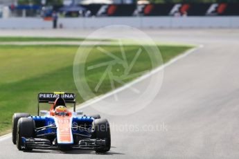 World © Octane Photographic Ltd. Manor Racing MRT05 – Rio Haryanto. Friday 29th July 2016, F1 German GP Practice 1, Hockenheim, Germany. Digital Ref : 1659CB5D9293