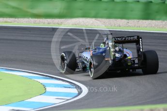 World © Octane Photographic Ltd. Sahara Force India VJM09 - Nico Hulkenberg. Friday 29th July 2016, F1 German GP Practice 1, Hockenheim, Germany. Digital Ref : 1659CB5D9317