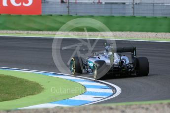 World © Octane Photographic Ltd. Mercedes AMG Petronas W07 Hybrid – Nico Rosberg. Friday 29th July 2016, F1 German GP Practice 1, Hockenheim, Germany. Digital Ref : 1659CB5D9400