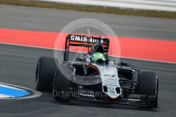 World © Octane Photographic Ltd. Sahara Force India VJM09 - Nico Hulkenberg. Friday 29th July 2016, F1 German GP Practice 1, Hockenheim, Germany. Digital Ref : 1659LB1D8120