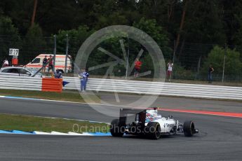 World © Octane Photographic Ltd. Williams Martini Racing, Williams Mercedes FW38 – Valtteri Bottas. Friday 29th July 2016, F1 German GP Practice 1, Hockenheim, Germany. Digital Ref : 1659LB2D0820