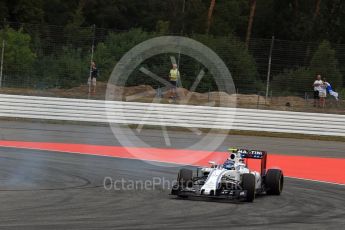 World © Octane Photographic Ltd. Williams Martini Racing, Williams Mercedes FW38 – Valtteri Bottas. Friday 29th July 2016, F1 German GP Practice 1, Hockenheim, Germany. Digital Ref : 1659LB2D0843
