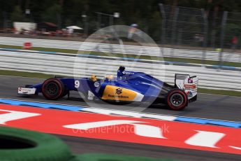 World © Octane Photographic Ltd. Sauber F1 Team C35 – Marcus Ericsson. Friday 29th July 2016, F1 German GP Practice 1, Hockenheim, Germany. Digital Ref : 1659LB2D1019