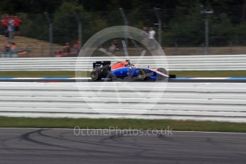 World © Octane Photographic Ltd. Manor Racing MRT05 - Pascal Wehrlein. Friday 29th July 2016, F1 German GP Practice 1, Hockenheim, Germany. Digital Ref : 1659LB2D1160