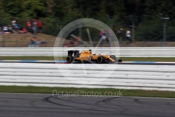 World © Octane Photographic Ltd. Renault Sport F1 Team RS16 - Kevin Magnussen. Friday 29th July 2016, F1 German GP Practice 1, Hockenheim, Germany. Digital Ref : 1659LB2D1198