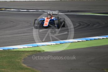 World © Octane Photographic Ltd. Manor Racing MRT05 - Pascal Wehrlein. Friday 29th July 2016, F1 German GP Practice 2, Hockenheim, Germany. Digital Ref : 1661CB1D1072