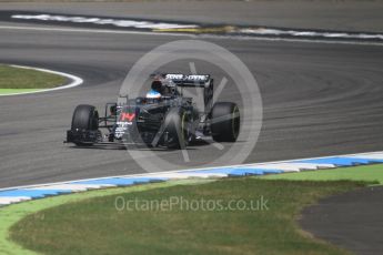 World © Octane Photographic Ltd. McLaren Honda MP4-31 – Fernando Alonso. Friday 29th July 2016, F1 German GP Practice 2, Hockenheim, Germany. Digital Ref : 1661CB1D1154
