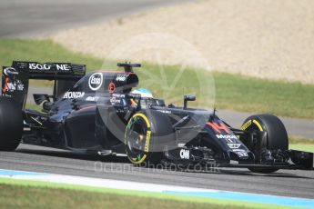 World © Octane Photographic Ltd. McLaren Honda MP4-31 – Fernando Alonso. Friday 29th July 2016, F1 German GP Practice 2, Hockenheim, Germany. Digital Ref : 1661CB1D1162