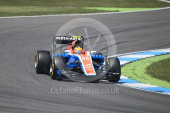 World © Octane Photographic Ltd. Manor Racing MRT05 – Rio Haryanto. Friday 29th July 2016, F1 German GP Practice 2, Hockenheim, Germany. Digital Ref : 1661CB1D1168