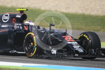 World © Octane Photographic Ltd. McLaren Honda MP4-31 – Jenson Button. Friday 29th July 2016, F1 German GP Practice 2, Hockenheim, Germany. Digital Ref : 1661CB1D1199