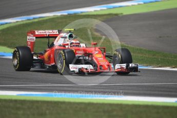 World © Octane Photographic Ltd. Scuderia Ferrari SF16-H – Kimi Raikkonen. Friday 29th July 2016, F1 German GP Practice 2, Hockenheim, Germany. Digital Ref : 1661CB1D1241
