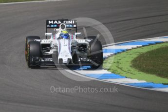 World © Octane Photographic Ltd. Williams Martini Racing, Williams Mercedes FW38 – Felipe Massa. Friday 29th July 2016, F1 German GP Practice 2, Hockenheim, Germany. Digital Ref : 1661CB1D1391