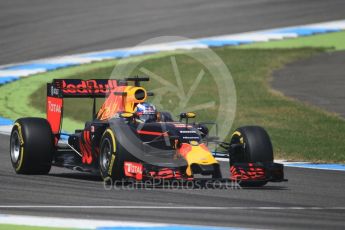 World © Octane Photographic Ltd. Red Bull Racing RB12 – Daniel Ricciardo. Friday 29th July 2016, F1 German GP Practice 2, Hockenheim, Germany. Digital Ref : 1661CB1D1427