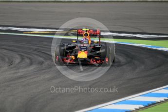 World © Octane Photographic Ltd. Red Bull Racing RB12 – Max Verstappen. Friday 29th July 2016, F1 German GP Practice 2, Hockenheim, Germany. Digital Ref : 1661CB1D1551