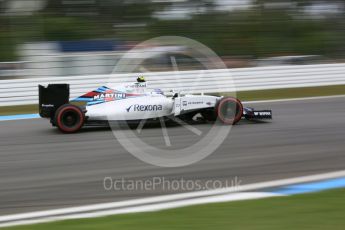 World © Octane Photographic Ltd. Williams Martini Racing, Williams Mercedes FW38 – Valtteri Bottas. Friday 29th July 2016, F1 German GP Practice 2, Hockenheim, Germany. Digital Ref : 1661CB5D9564