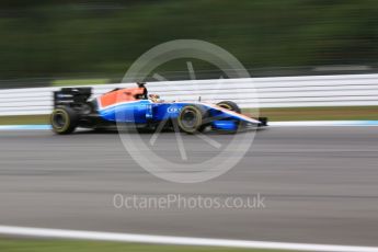 World © Octane Photographic Ltd. Manor Racing MRT05 - Pascal Wehrlein. Friday 29th July 2016, F1 German GP Practice 2, Hockenheim, Germany. Digital Ref : 1661CB5D9569