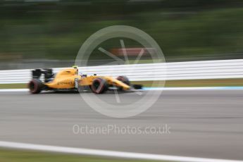 World © Octane Photographic Ltd. Renault Sport F1 Team RS16 – Jolyon Palmer. Friday 29th July 2016, F1 German GP Practice 2, Hockenheim, Germany. Digital Ref : 1661CB5D9651