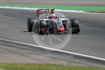 World © Octane Photographic Ltd. Haas F1 Team VF-16 - Esteban Gutierrez. Friday 29th July 2016, F1 German GP Practice 2, Hockenheim, Germany. Digital Ref : 1661LB1D8676