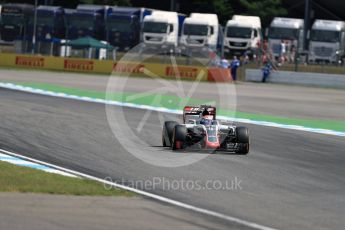 World © Octane Photographic Ltd. Haas F1 Team VF-16 – Romain Grosjean. Friday 29th July 2016, F1 German GP Practice 2, Hockenheim, Germany. Digital Ref : 1661LB1D8762