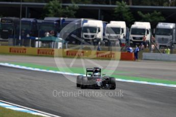 World © Octane Photographic Ltd. McLaren Honda MP4-31 – Fernando Alonso. Friday 29th July 2016, F1 German GP Practice 2, Hockenheim, Germany. Digital Ref : 1661LB1D8989