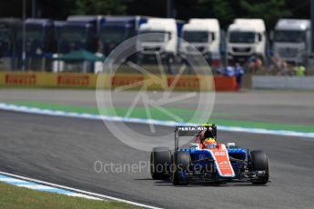 World © Octane Photographic Ltd. Manor Racing MRT05 – Rio Haryanto. Friday 29th July 2016, F1 German GP Practice 2, Hockenheim, Germany. Digital Ref : 1661LB1D9083