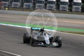 World © Octane Photographic Ltd. Mercedes AMG Petronas W07 Hybrid – Nico Rosberg. Friday 29th July 2016, F1 German GP Practice 2, Hockenheim, Germany. Digital Ref : 1661LB1D9116