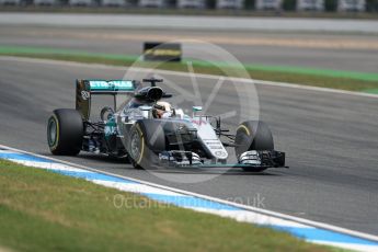 World © Octane Photographic Ltd. Mercedes AMG Petronas W07 Hybrid – Lewis Hamilton. Friday 29th July 2016, F1 German GP Practice 2, Hockenheim, Germany. Digital Ref : 1661LB1D9342