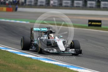 World © Octane Photographic Ltd. Mercedes AMG Petronas W07 Hybrid – Lewis Hamilton. Friday 29th July 2016, F1 German GP Practice 2, Hockenheim, Germany. Digital Ref : 1661LB1D9367