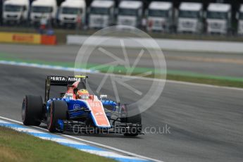 World © Octane Photographic Ltd. Manor Racing MRT05 – Rio Haryanto. Friday 29th July 2016, F1 German GP Practice 2, Hockenheim, Germany. Digital Ref : 1661LB1D9397