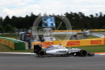 World © Octane Photographic Ltd. Williams Martini Racing, Williams Mercedes FW38 – Valtteri Bottas. Friday 29th July 2016, F1 German GP Practice 2, Hockenheim, Germany. Digital Ref : 1661LB2D1337