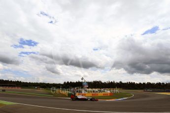 World © Octane Photographic Ltd. Haas F1 Team VF-16 - Esteban Gutierrez. Friday 29th July 2016, F1 German GP Practice 2, Hockenheim, Germany. Digital Ref : 1661LB2D1415