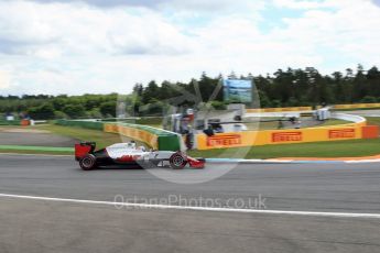 World © Octane Photographic Ltd. Haas F1 Team VF-16 – Romain Grosjean. Friday 29th July 2016, F1 German GP Practice 2, Hockenheim, Germany. Digital Ref : 1661LB2D1506