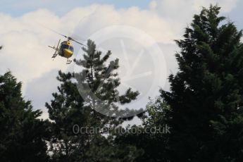 World © Octane Photographic Ltd. TV Helicopter EC135. Saturday 30th July 2016, F1 German GP Practice 3, Hockenheim, Germany. Digital Ref :1665CB1D1727