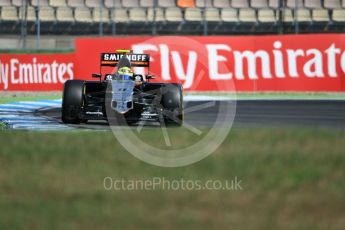 World © Octane Photographic Ltd. Sahara Force India VJM09 - Sergio Perez. Saturday 30th July 2016, F1 German GP Practice 3, Hockenheim, Germany. Digital Ref :1665CB1D1798