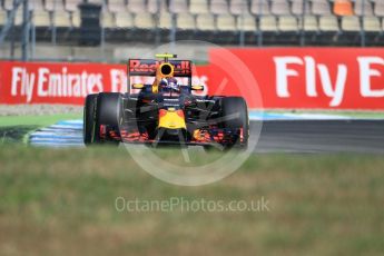 World © Octane Photographic Ltd. Red Bull Racing RB12 – Max Verstappen. Saturday 30th July 2016, F1 German GP Practice 3, Hockenheim, Germany. Digital Ref :1665CB1D1834