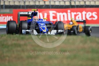 World © Octane Photographic Ltd. Sauber F1 Team C35 – Felipe Nasr and Renault Sport F1 Team RS16 – Jolyon Palmer. Saturday 30th July 2016, F1 German GP Practice 3, Hockenheim, Germany. Digital Ref :1665CB1D1845