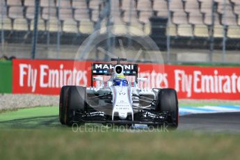 World © Octane Photographic Ltd. Williams Martini Racing, Williams Mercedes FW38 – Felipe Massa. Saturday 30th July 2016, F1 German GP Practice 3, Hockenheim, Germany. Digital Ref :1665CB1D1858