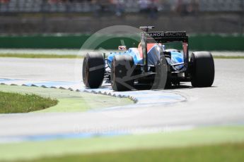 World © Octane Photographic Ltd. Manor Racing MRT05 – Rio Haryanto. Saturday 30th July 2016, F1 German GP Practice 3, Hockenheim, Germany. Digital Ref :1665CB1D1985